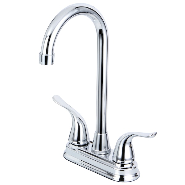 Two Handle, 4" Centerset Bar Faucet, Chrome